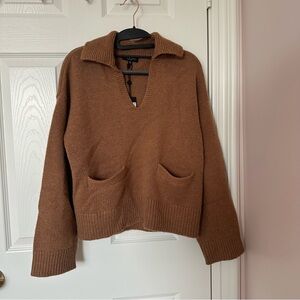 NWT rag & bone Danica Wool-Cashmere Polo Sweater